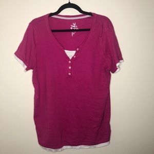 • FINAL DROP • pink short sleeve shirt